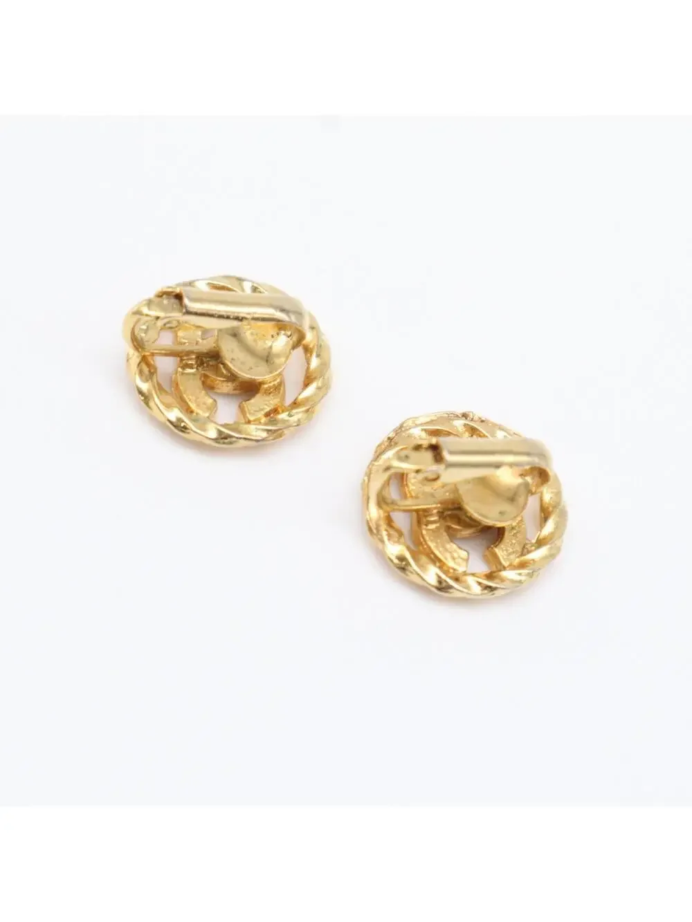 Chanel Cc Logo Round Circle Earrings #299588C71B